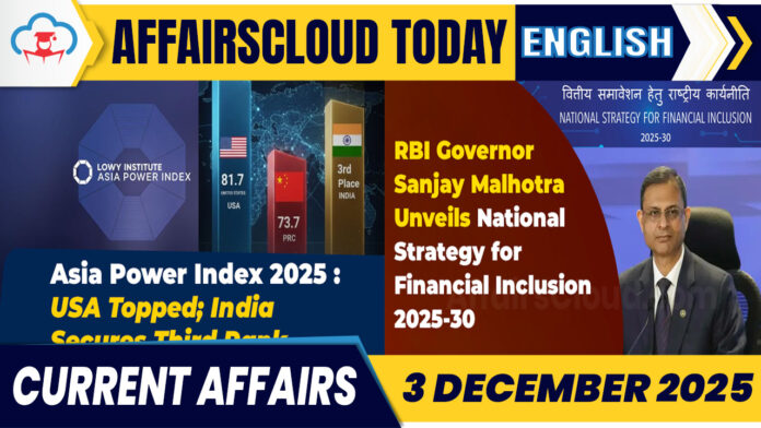 Current Affairs 3 December 2025 Current Affairs 3 December 2025