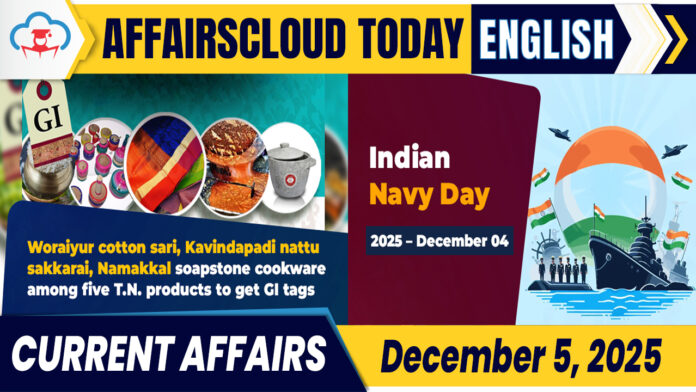 Current Affairs 5 December 2025 Current Affairs 5 December 2025