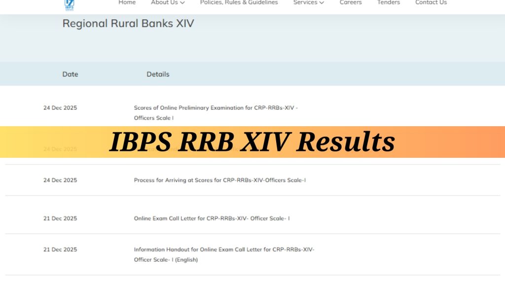 ibps rrb results on official website