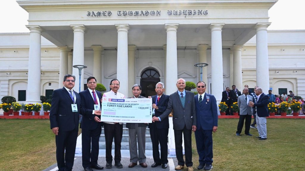 IIT Roorkee 1975 alumni mark golden jubilee celebrations, announce Rs 45 lakh contribution for campus development | Education News iit roorkee alumni celebrate golden jubilee December 2025