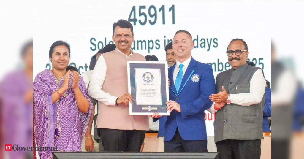 Maharashtra Sets World Record with Largest Solar Pump Installation Rollout, ETGovernment