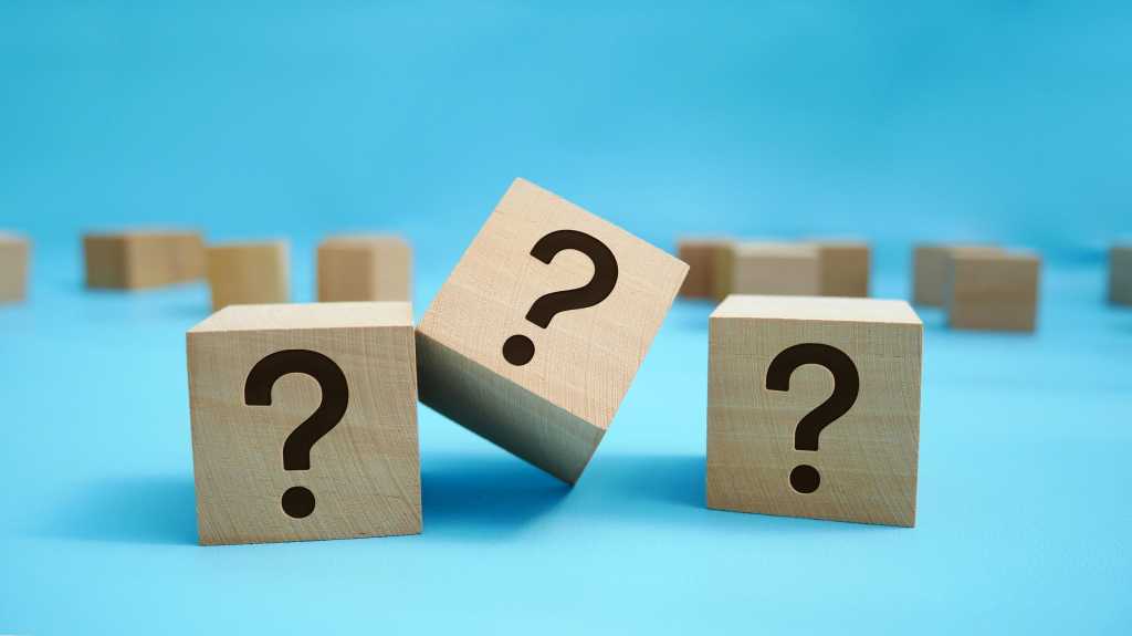 Seven coding domains no developer really understands Three building blocks with question marks.