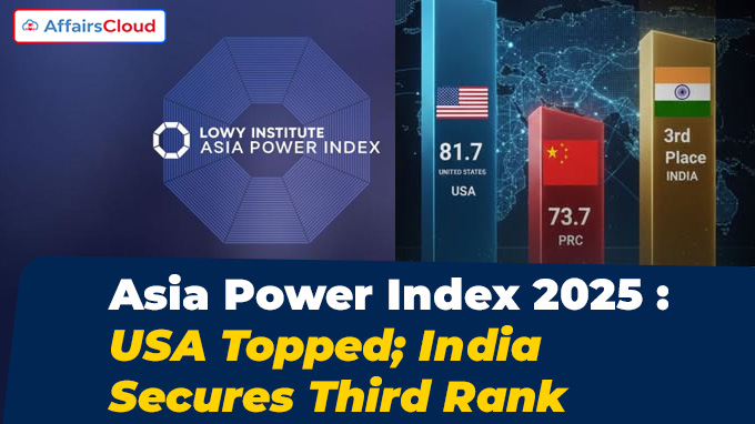 USA Retained Top Position; India Secured 3rd Rank USA Retained Top Position; India Secured 3rd Rank