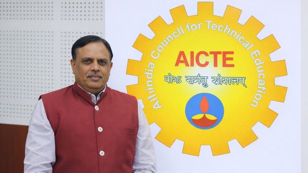 Former AICTE Chairman TG Sitharam said the impact of Artificial Intelligence on the workforce is not job loss, but skill mismatch (Image via aicte.gov.in)