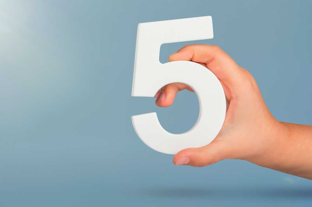 5 essential skills every project manager needs during a data center transformation to the cloud Five, 5, a person's hand holding the number 5