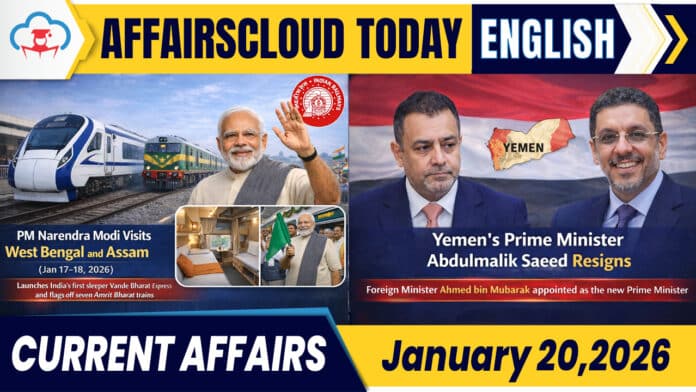 Current Affairs 20 January 2026 Current Affairs 20 January 2026