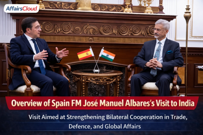 Overview of Spain FM Jose Manuel Albares’ Visit to India on January 21, 2026 Overview of Spain FM Jose Manuel Albares’ Visit to India on January 21, 2026