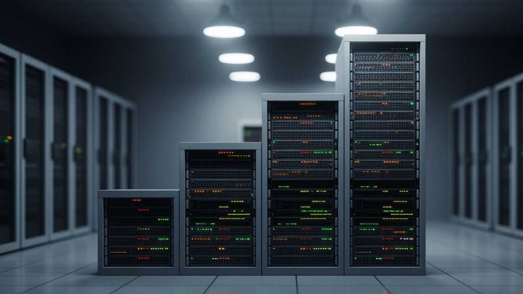 ‘A wild future’: How economists are handling AI uncertainty in forecasts digital illustration of server racks in the form of a bar chart