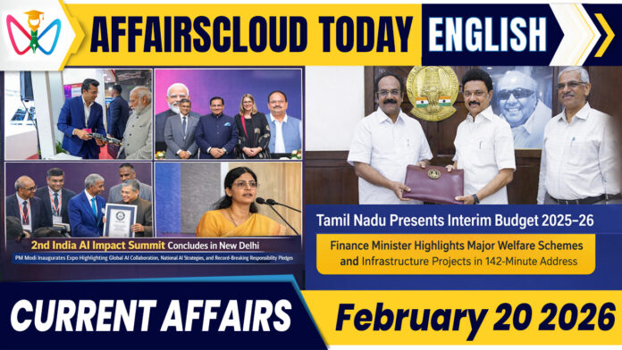 Current Affairs 20 February 2026 Current Affairs 20 February 2026