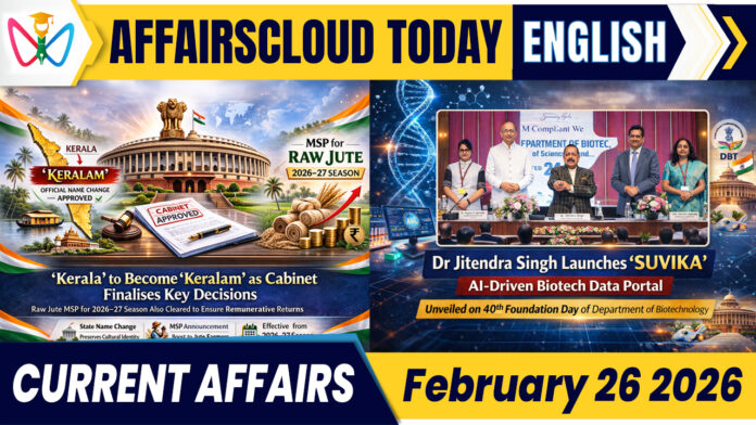 Current Affairs 26 February 2026 Current Affairs 26 February 2026
