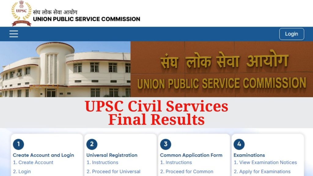 UPSC Civil Services Final Result 2026 at upsconline.nic.in