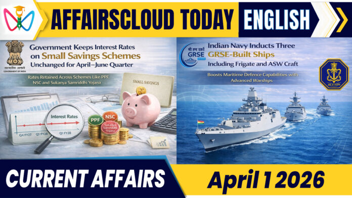 Current Affairs 1 April 2026 Current Affairs 1 April 2026