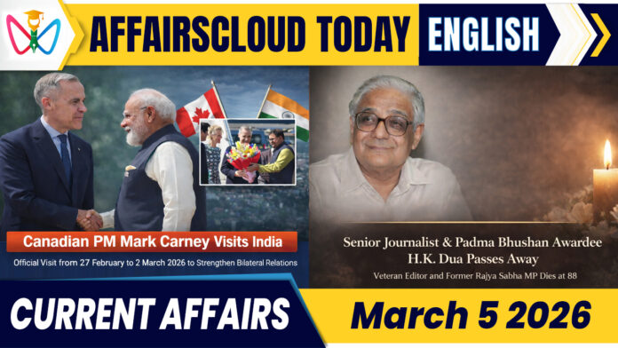 Current Affairs 5 March 2026 Current Affairs 5 March 2026