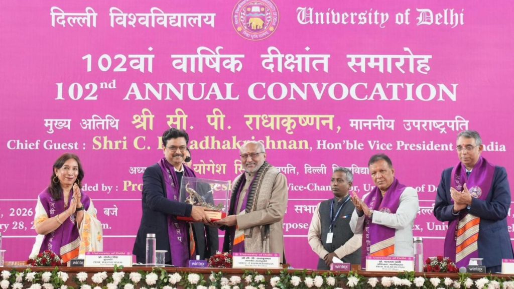 More than 1.2 lakh students were conferred with degrees at DU's 102 convocation ceremony
