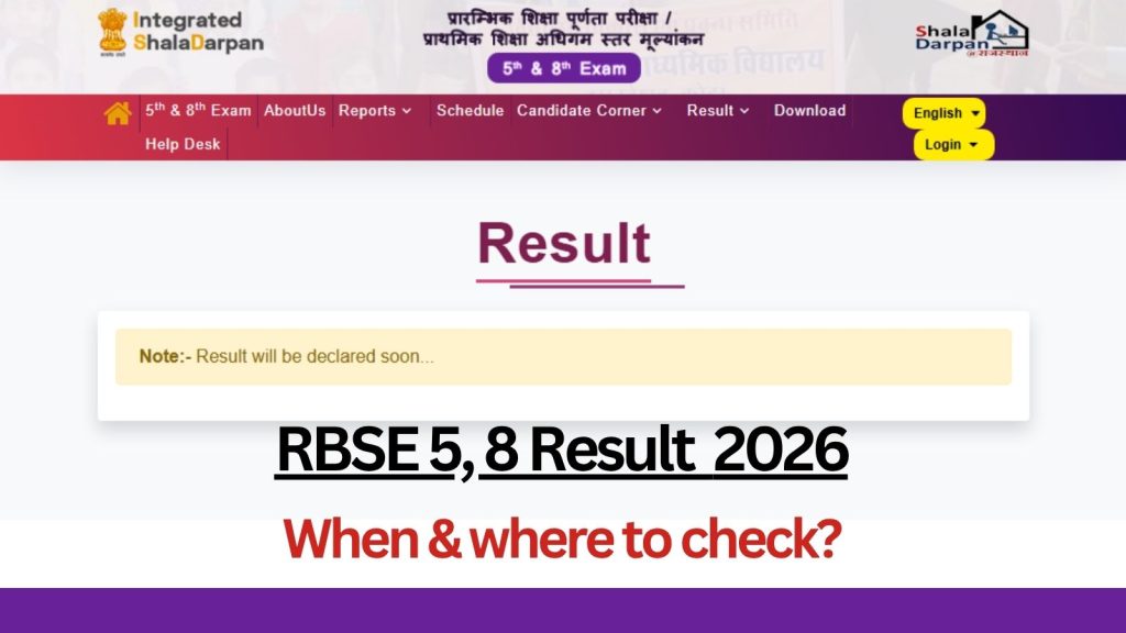 Rajasthan Board Results 2026 When and Where