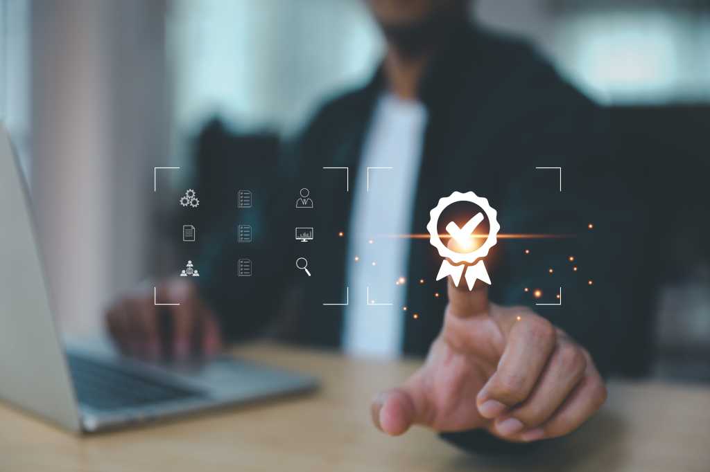 Are AI certifications worth the investment? A software developer selects a certification from their touchscreen.