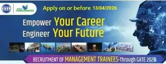 Engineers India Management Trainee Vacancy by GATE-2026 Engineers India Management Trainee Vacancy by GATE-2026