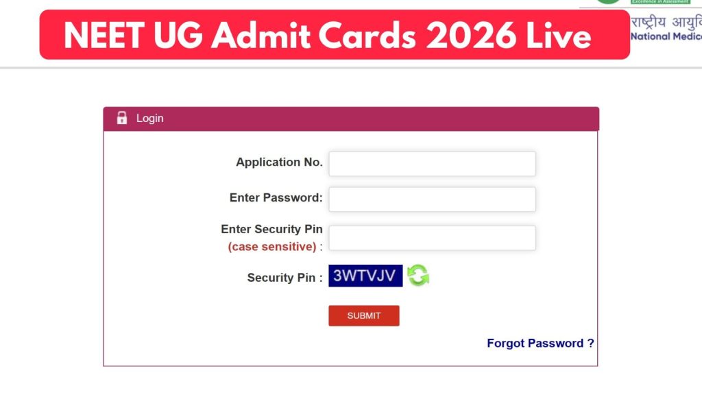 NEET UG Admit cards live:
