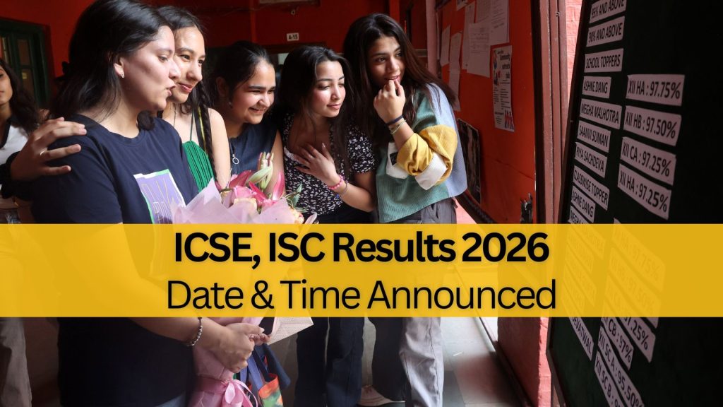 ICSE ISC Result date and time 2026