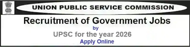UPSC Government Job Vacancy Recruitment 2026 UPSC Government Job Vacancy Recruitment 2026