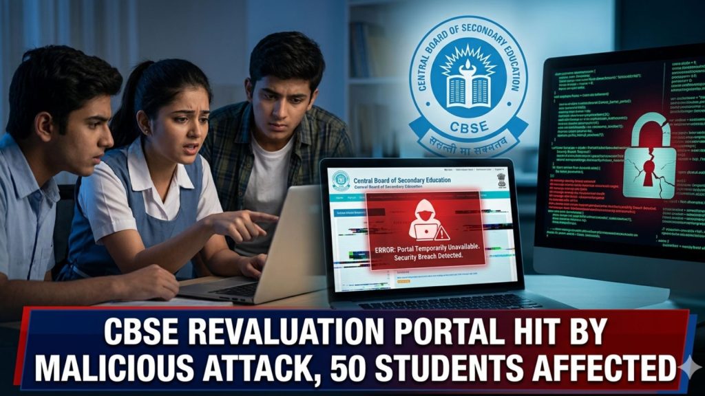 CBSE revaluation portal hit by malicious attack, 50 students affected CBSE revaluation portal hit by malicious attack, 50 students affected