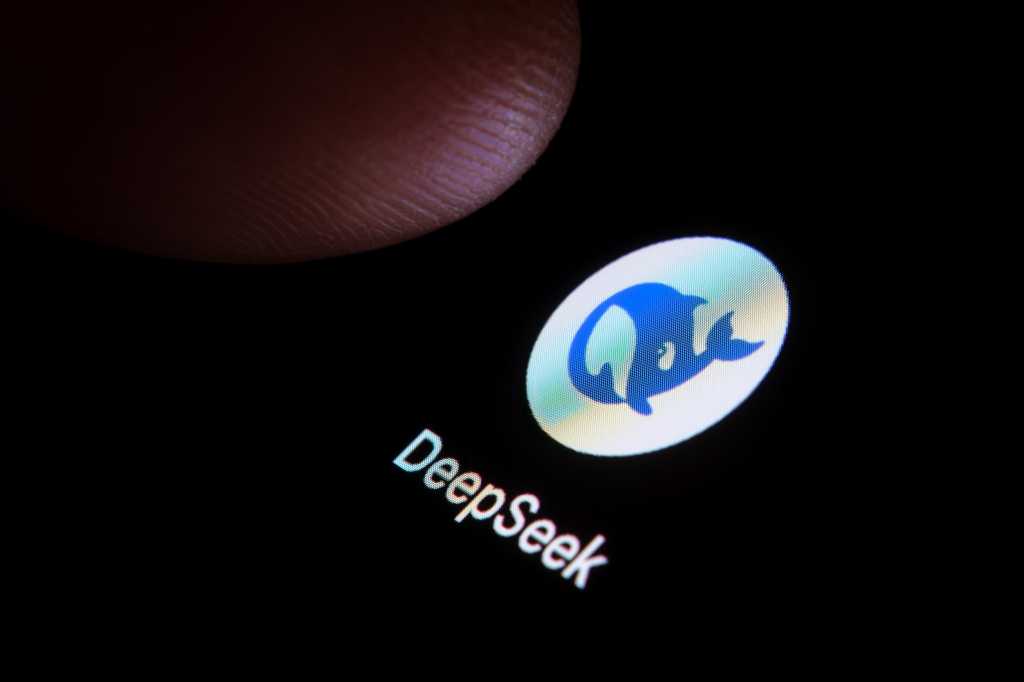 DeepSeek’s steep V4-Pro price cut escalates AI pricing war DeepSeek AI app seen on the smartphone and finger is about to touch it.