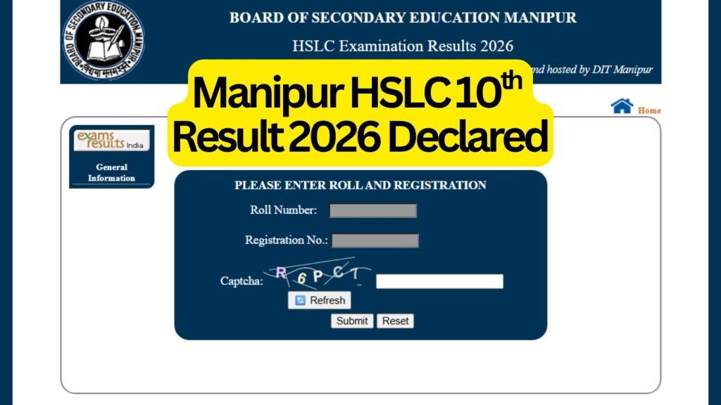 Manipur HSLC 10th Result 2026