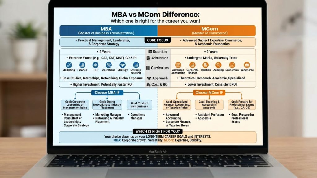 Choosing the Right Degree for the Career You Actually Want MBA vs MCom: Choosing the Right Degree for the Career You Actually Want