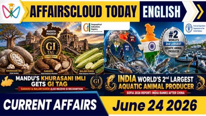 Current Affairs 24 June 2026 Current Affairs 24 June 2026