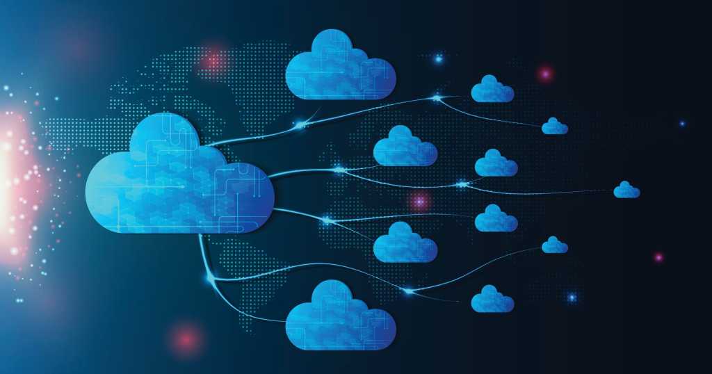 Designing frontend systems for cloud latency, not just cloud failure Multiple cloud symbol vector illustration, 2D cloud, 3D cloud, multi-cloud work connected data.
