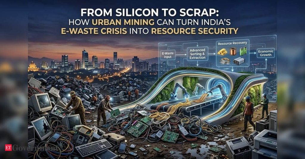 E-waste Mountain – Economic Wealth: Can India Transform E-Waste Challenge into Economic Opportunity?, ETGovernment E-waste Mountain - Economic Wealth: Can India Transform E-Waste Challenge into Economic Opportunity?, ETGovernment