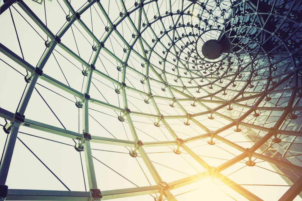 The missing layer in enterprise agentic AI building construction of metal steel framework outdoors with sunlight