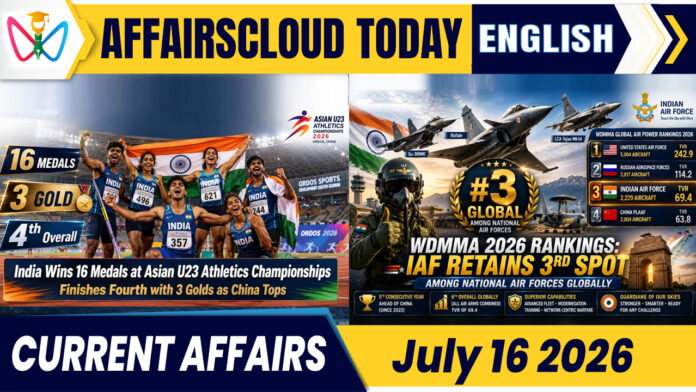 Current Affairs 16 July 2026 Current Affairs 16 July 2026