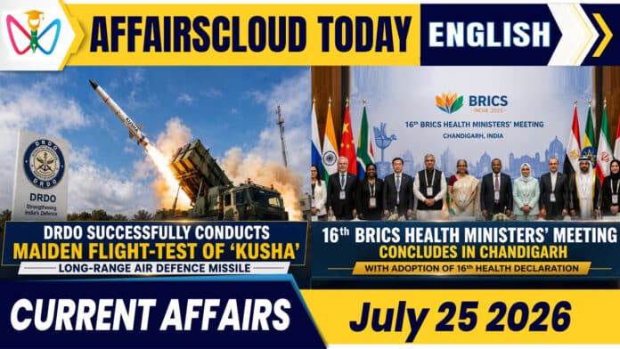 Current Affairs 25 July 2026 Current Affairs 25 July 2026