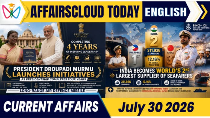 Current Affairs 30 July 2026 Current Affairs 30 July 2026
