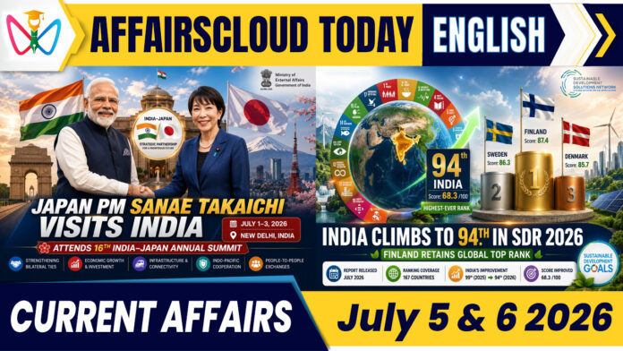 Current Affairs 5 & 6 July 2026 Current Affairs 5 & 6 July 2026