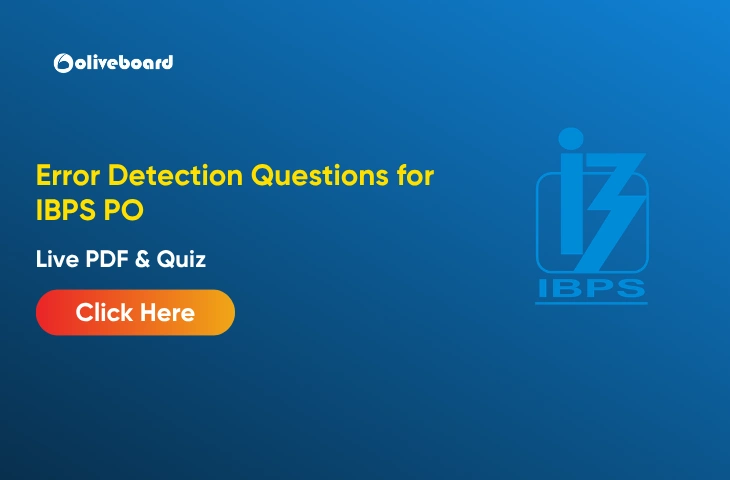 Error Detection Questions for IBPS PO, FREE Quiz & PDF Error Detection Questions for IBPS PO