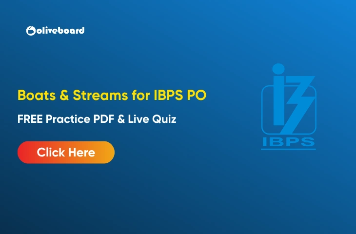FREE PDF & Live Quiz Boats & Streams for IBPS PO