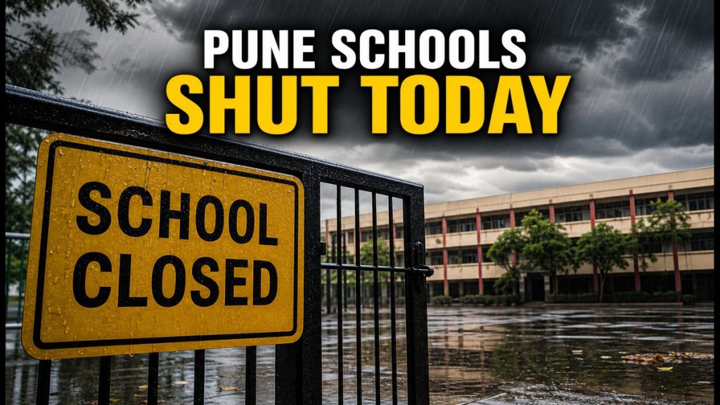 Pune Schools Closed Today: Heavy Rain Alert Leads To Mandatory Shutdown In PMC And PCMC Regions Pune Schools Closed Today: Heavy Rain Alert Leads To Mandatory Shutdown In PMC And PCMC Regions