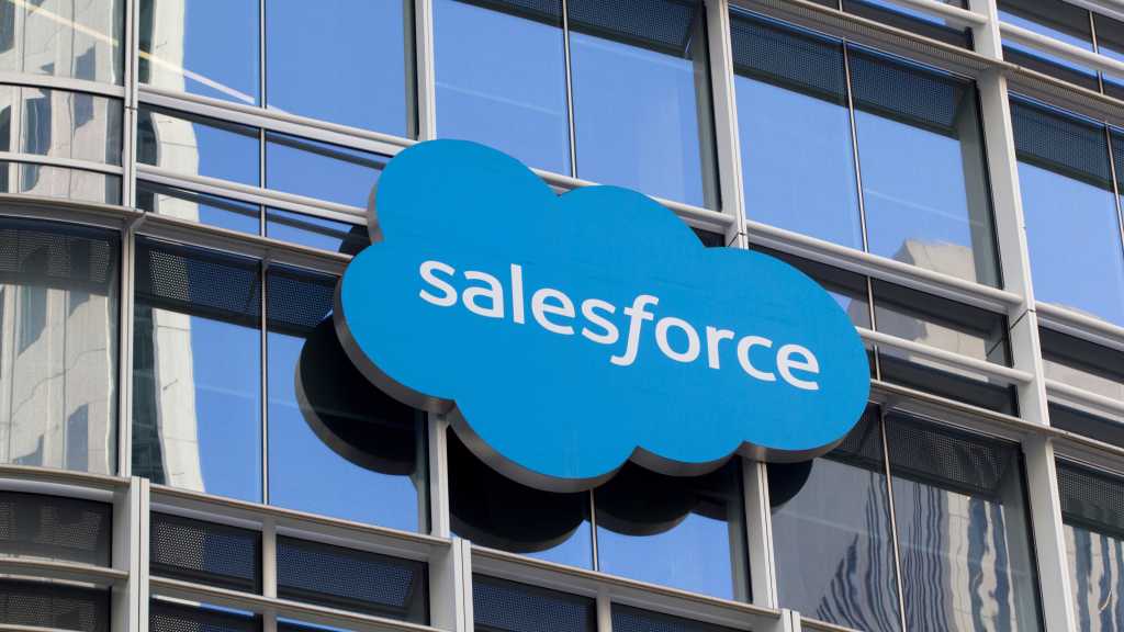 Why trusted context is becoming the currency for enterprise AI Salesforce logo on building
