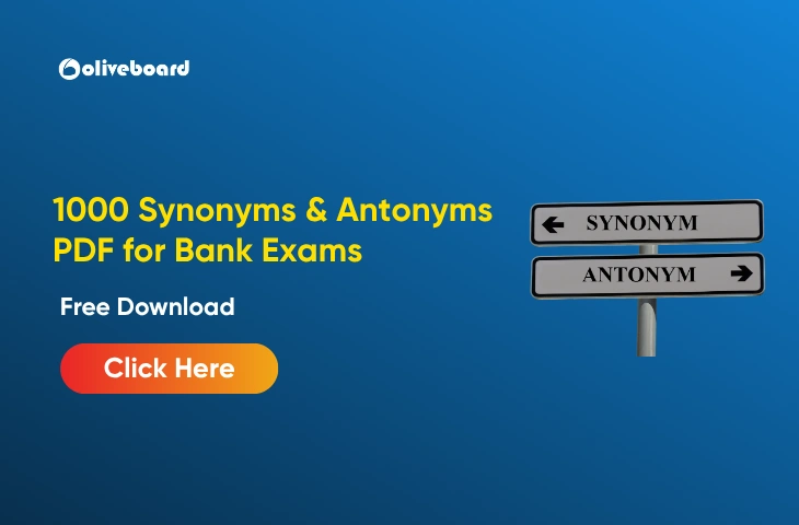 1000 Synonyms & Antonyms PDF for Bank Exams, Free Download 1000 Synonyms & Antonyms PDF