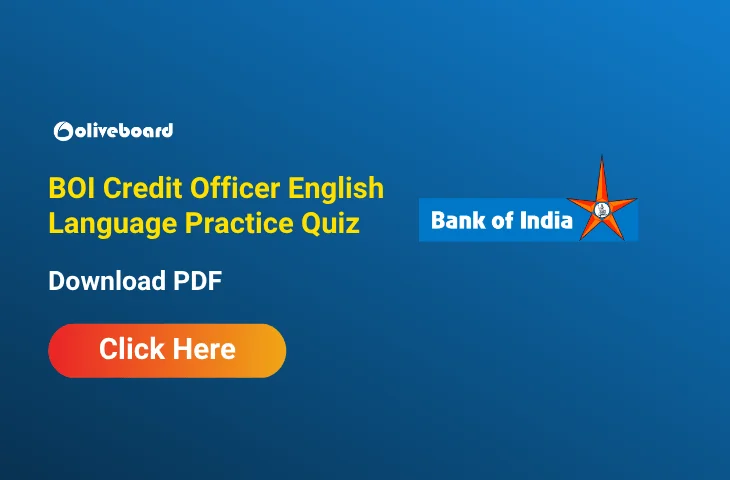 Bank of India Credit Officer English Language Practice Quiz 2026 Bank of India Credit Officer English Language Practice Quiz 2026