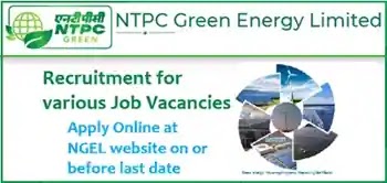 NTPC Green Energy Job Vacancy Recruitment 2026 NTPC Green Energy Job Vacancy Recruitment 2026