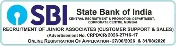 SBI Junior Associates Clerk Vacancy Recruitment 2026 SBI Junior Associates Clerk Vacancy Recruitment 2026