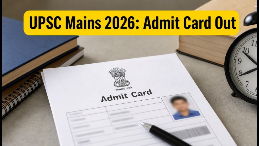 UPSC CSE Mains 2026 Admit Card: Download Link, Exam Timetable, And New Face Authentication Rules