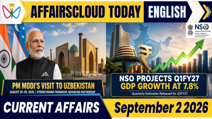 Current Affairs 2 September 2026 Current Affairs 2 September 2026