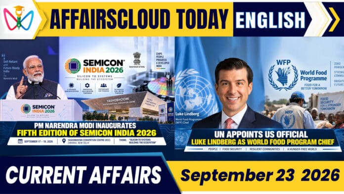 Current Affairs 23 September 2026 Current Affairs 23 September 2026