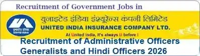 UIIC Administrative Hindi Officer Recruitment 2026 UIIC Administrative Hindi Officer Recruitment 2026