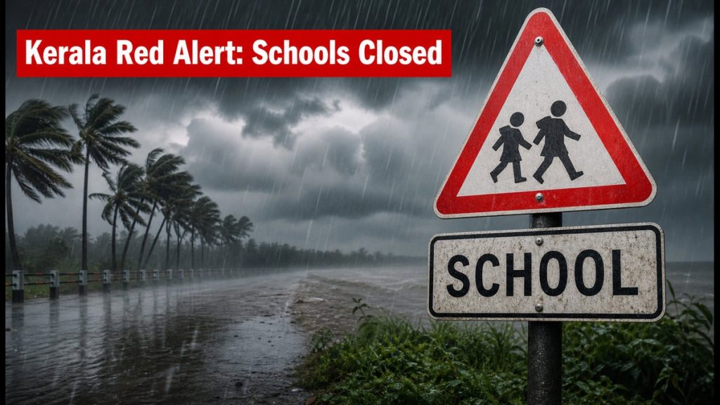 Kerala Red Alert 2026: Heavy Rain Triggers School Closures, Exam Postponements, And Safety Guidelines Kerala Red Alert 2026: Heavy Rain Triggers School Closures, Exam Postponements, And Safety Guidelines